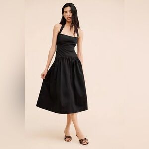 BHLDN Black Backless Halter Dress -Small